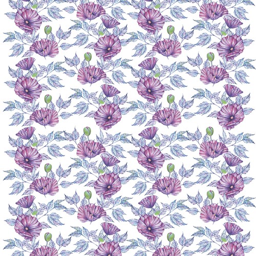 Textile illustration with the title 'Textile design'