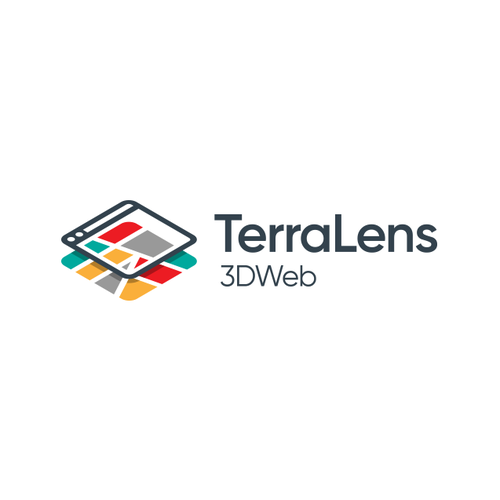 Isometric design with the title 'TerraLens 3DWeb '