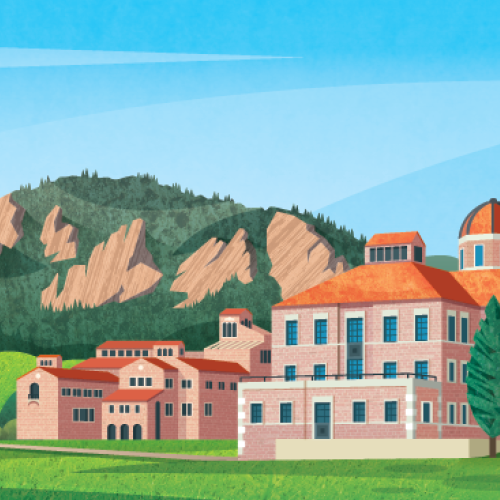 School illustration with the title 'Editorial Illustration'