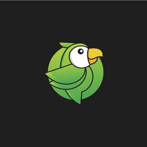 Flying logo with the title 'An impressive parrot logo for a language company in Tokyo'