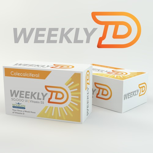 Bright packaging with the title 'Vitamin D packaging'