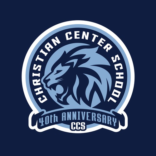 Lion design with the title 'Christian Center School'