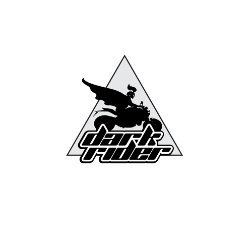 Biker logo with the title 'Logo for Dark Rider youtube channel'