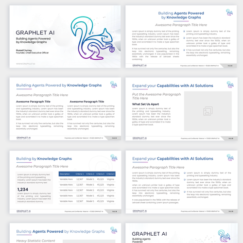 Presentation design with the title 'Google Slides Template for Knowledge Graph Consultancy'
