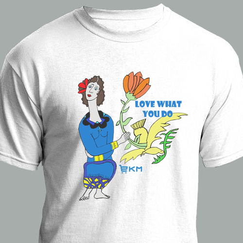 Abstract t-shirt with the title 'Bella'