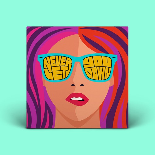 Typography artwork with the title 'Album Cover'