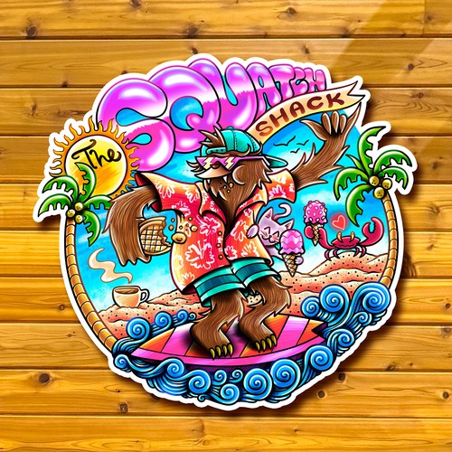 Wave logo with the title 'The Squatch Shack'