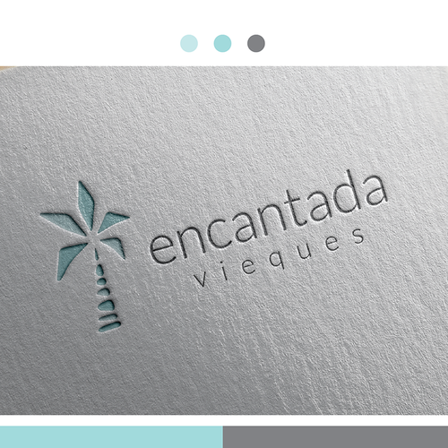 Aqua design with the title 'Encantada Vieques Contest'