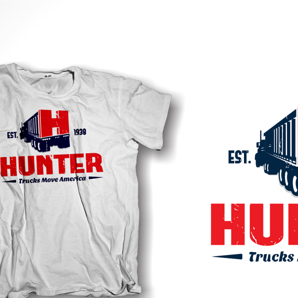 Trucking logo with the title 'Create the next logo for Hunter'