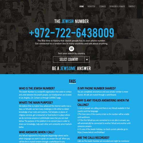 Nonprofit website with the title 'Website design'