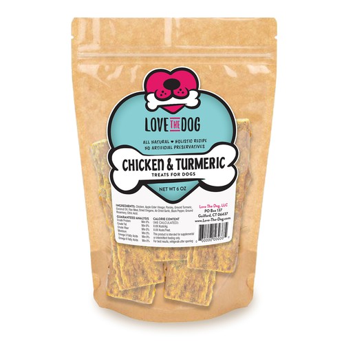 Concept label with the title 'Dog Treats'