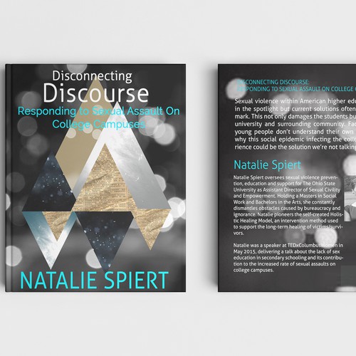 Geometric book cover with the title 'contest entry of book cover'