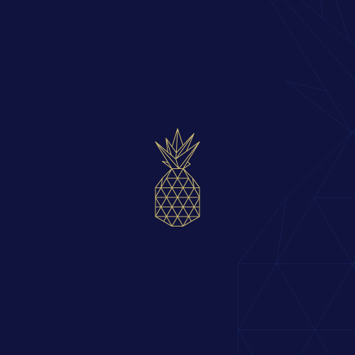 Pineapple logo with the title 'Geometric polygonal logo'