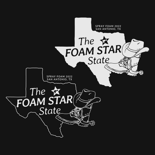 Construction t-shirt with the title 'The Foam Star'