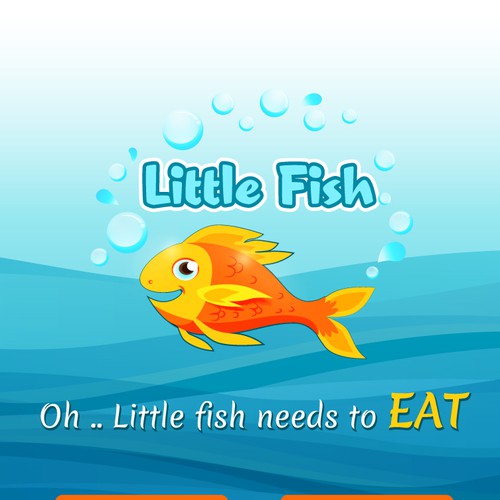 Sea creature design with the title 'Little fish'