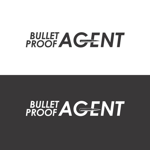 Bullet design with the title 'Bullet Proof Agent Logo'
