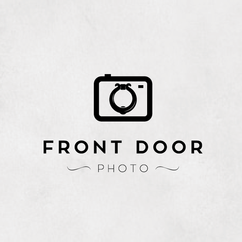 Door design with the title 'Bold logo for front door photo'