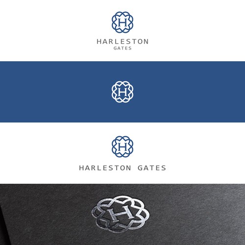 Luxe logo with the title 'HARLESTON GATES'