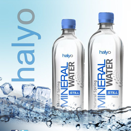 Mineral water design with the title 'Need website for bottled Mineral Water'