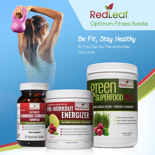 Product design with the title 'Powerful postcard design for Redleaf products'