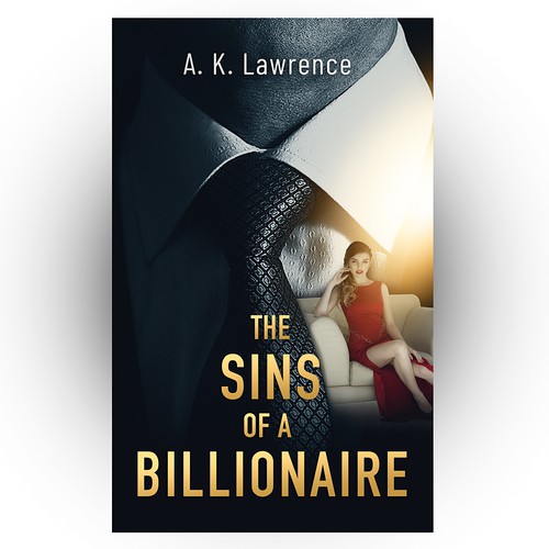 Luxury book cover with the title 'Ebook Cover for The Sins of A Billionaire'