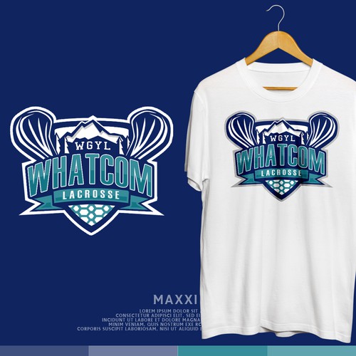 Lacrosse logo with the title 'Logo design for Lacrosse club'