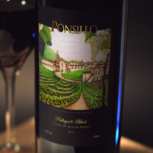 Elegant label with the title 'Italian wine label'