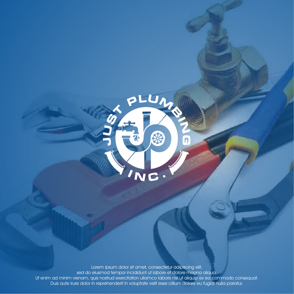 Plumbing brand with the title 'create logo design for Just Plumbing Inc.'