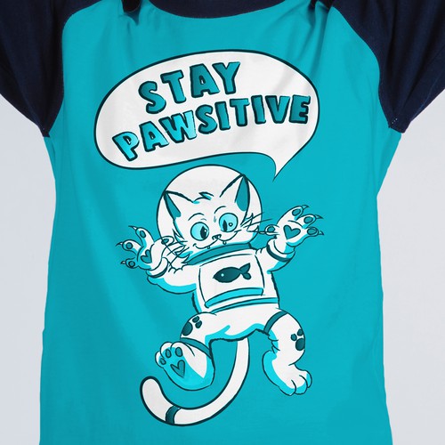 Cat t-shirt with the title 'Cute T-Shirt Design'