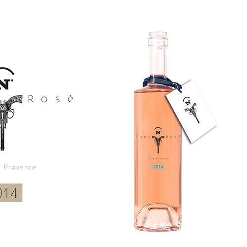 Rose label with the title 'Wine'