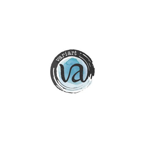 Abstract circle logo with the title 'variart'