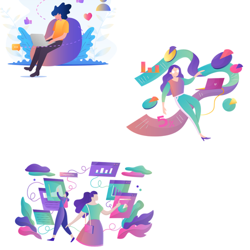 Icon artwork with the title 'Illustration concept: ROVE Website '