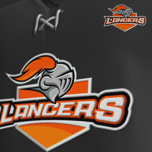 Hockey logo with the title 'Lancers hockey'