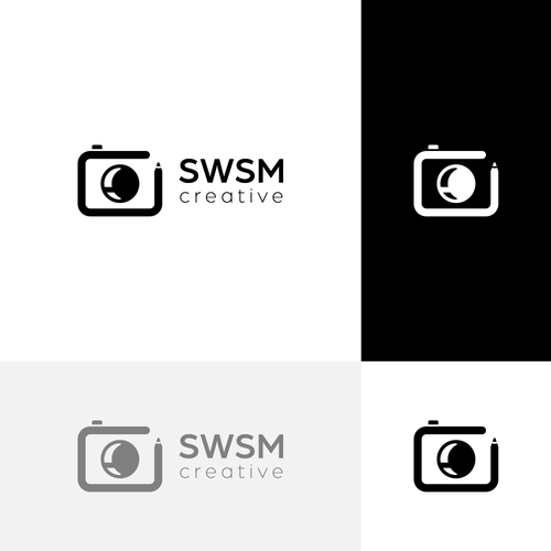 Lens logo with the title 'SWSM Creative Logo'