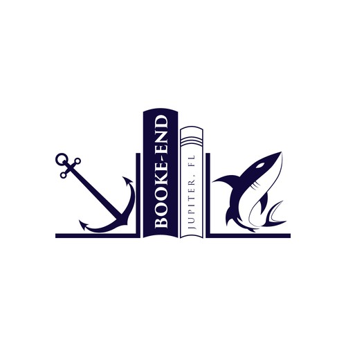 Navy blue logo with the title 'Yacht name design'