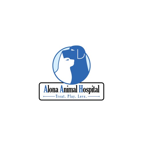 Hospital brand with the title 'Logo for animal hospital'