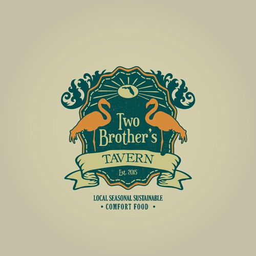 Gastronomy logo with the title 'Two Brother's Tavern logo design'