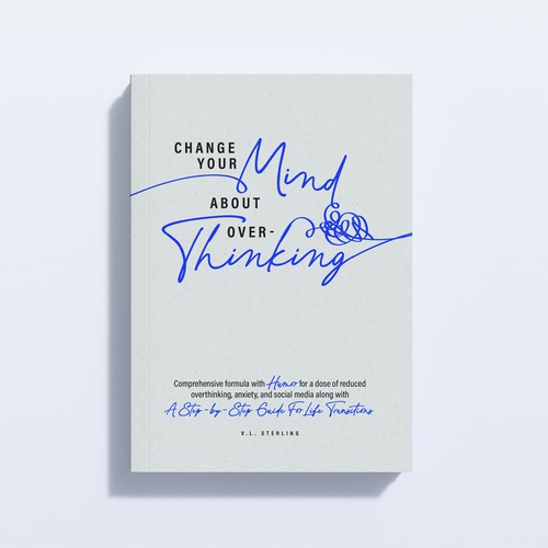 Guide book cover with the title 'Book Cover Concept about Overthinking'