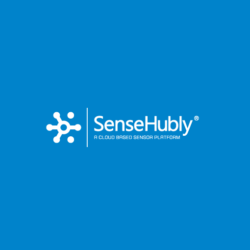 Sensor logo with the title 'Logo design for SenseHubly'