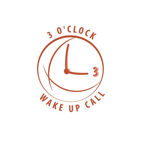 Clock design with the title '3 O'Clock Wake Up Call'