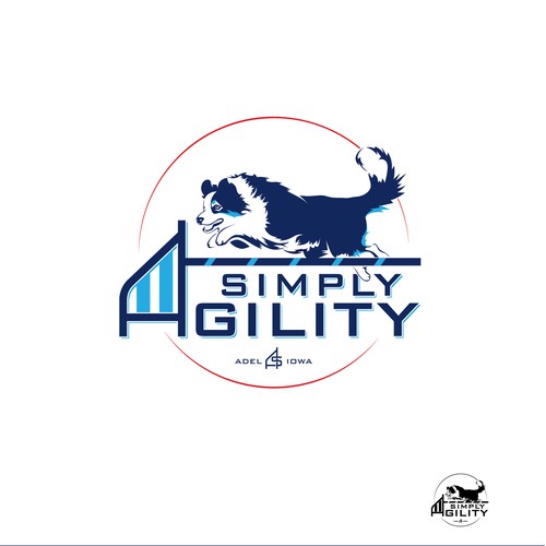Dog training logo with the title 'Simply Agility'