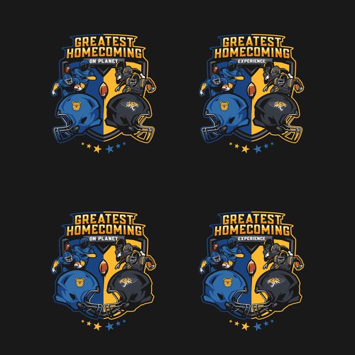 Football design with the title 'Aggie Homecoming Tee'