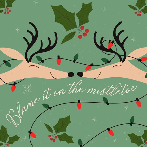 Christmas artwork with the title 'Illustration for Christmas card collection'