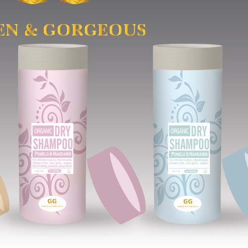 Shampoo label with the title 'dry shampo'