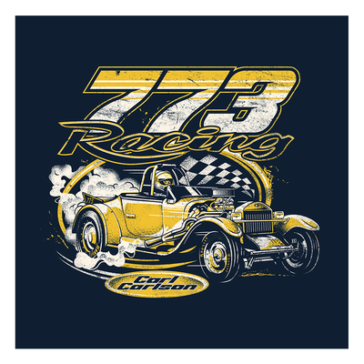t-shirt design for a racing car driver