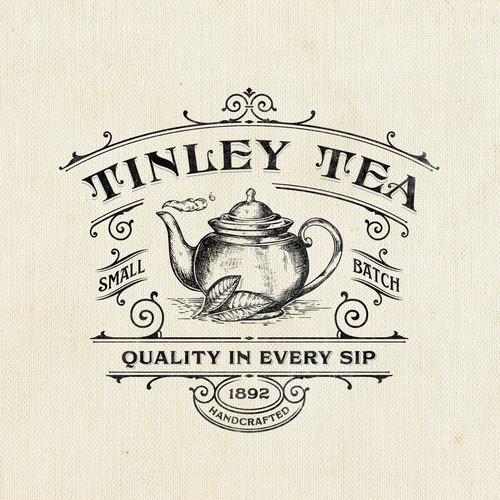 Victorian logo with the title 'Tinley Tea'