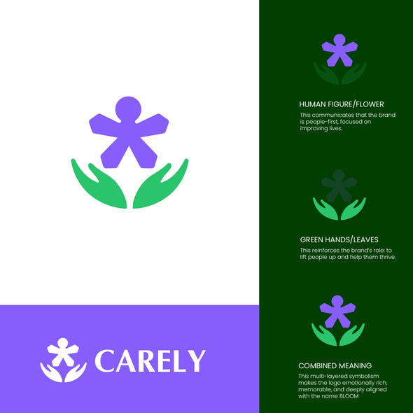 Spring design with the title 'Carely'