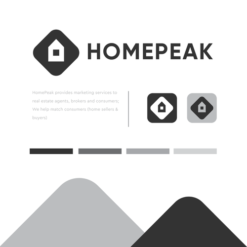 Mountain logo with the title 'Homepeak'