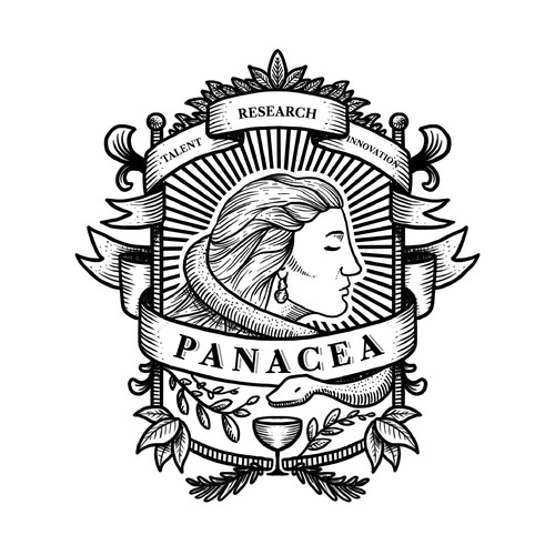 Greek logo with the title 'Vintage Emblem Logo Design'