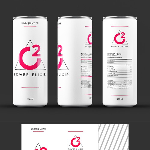 Drink label with the title 'O2 POWER ELIXIR'